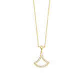 Halskette in 18 Karat Gelbgold mit gefassten Diamanten - P0140T01GYN42